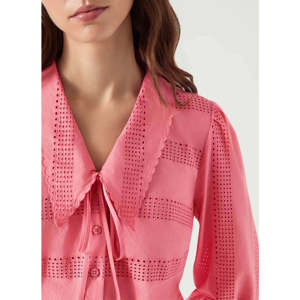 LK Bennett Lindy Embroidered Collar Blouse